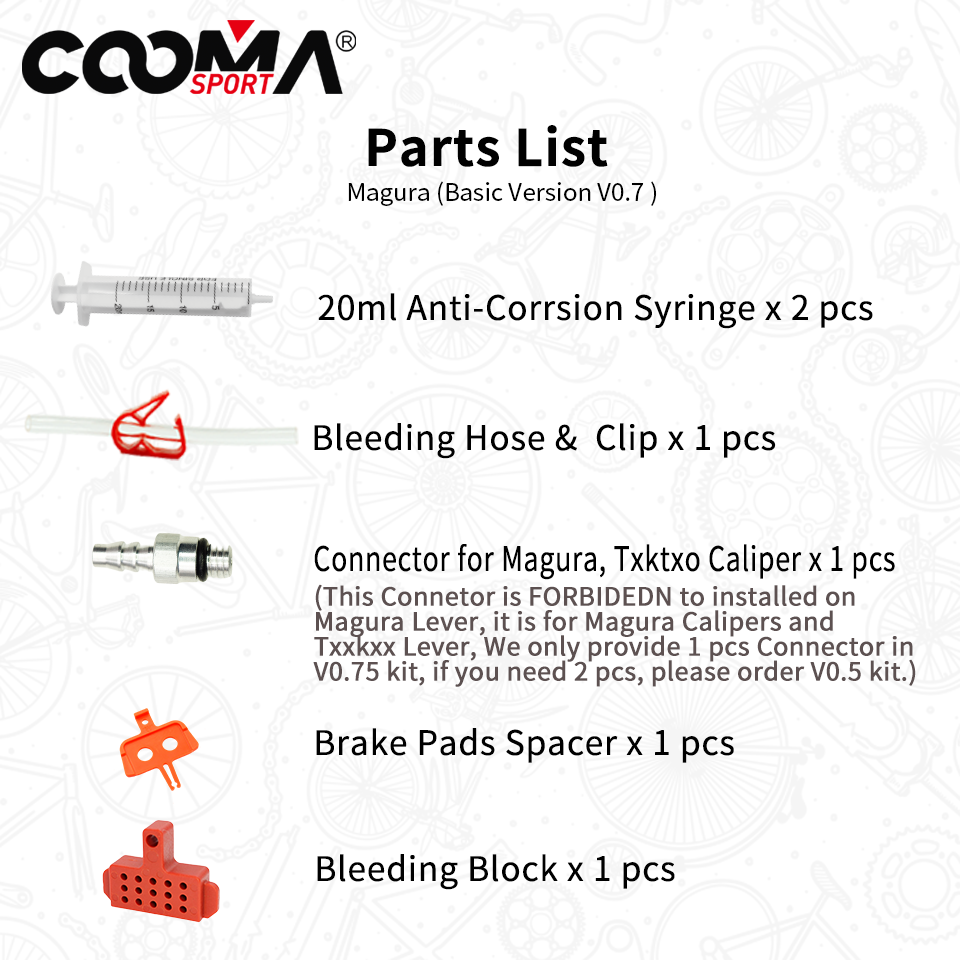 Hydraulic Disc Brake Bleeding Kit for Mineral Oil Magura Hydraulic Brake System