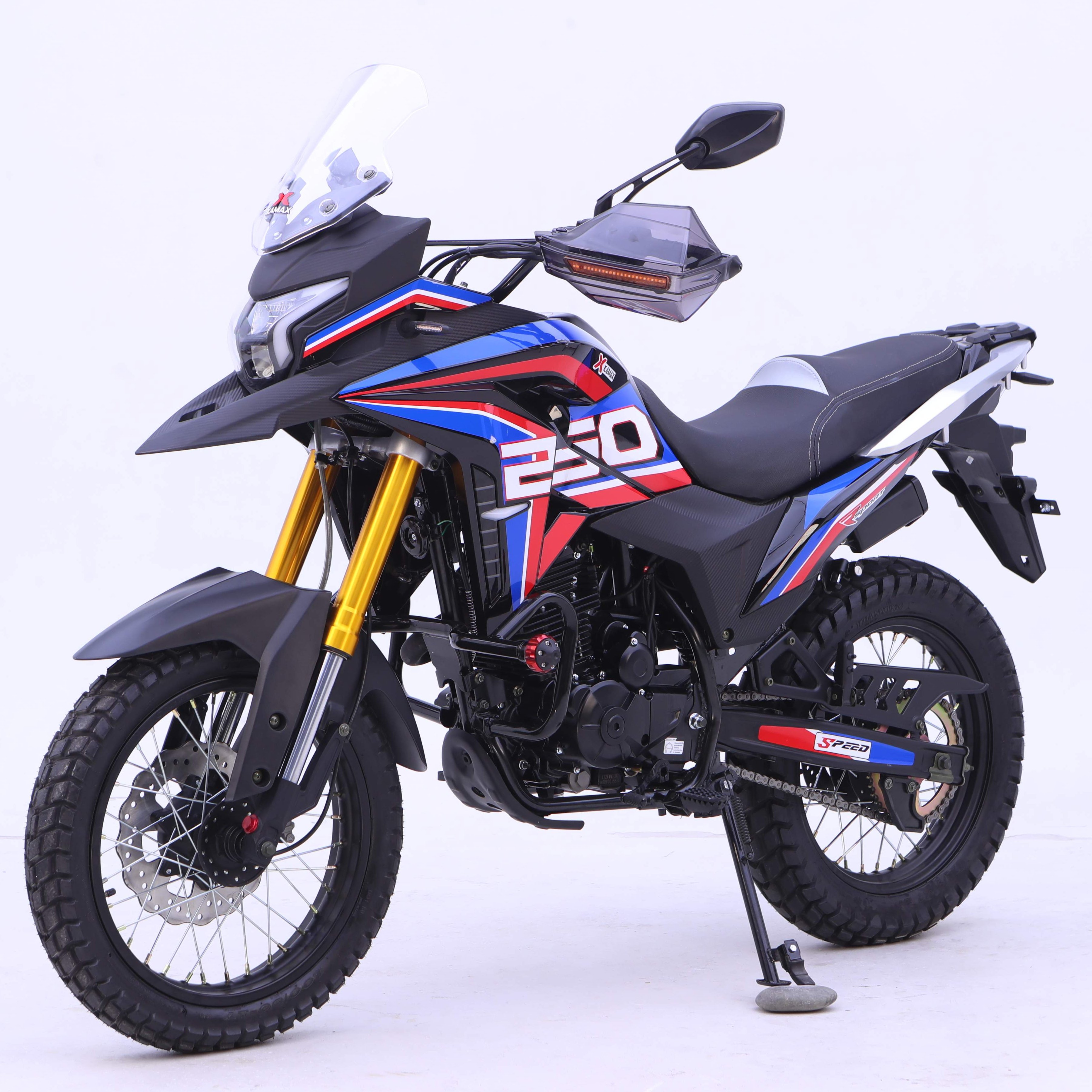 Cheap Price Motorcycle 2024 Petrol Bike 200cc Motorcycle Kamax Cross Motorcycle Adv Style Brake Disc LED Light