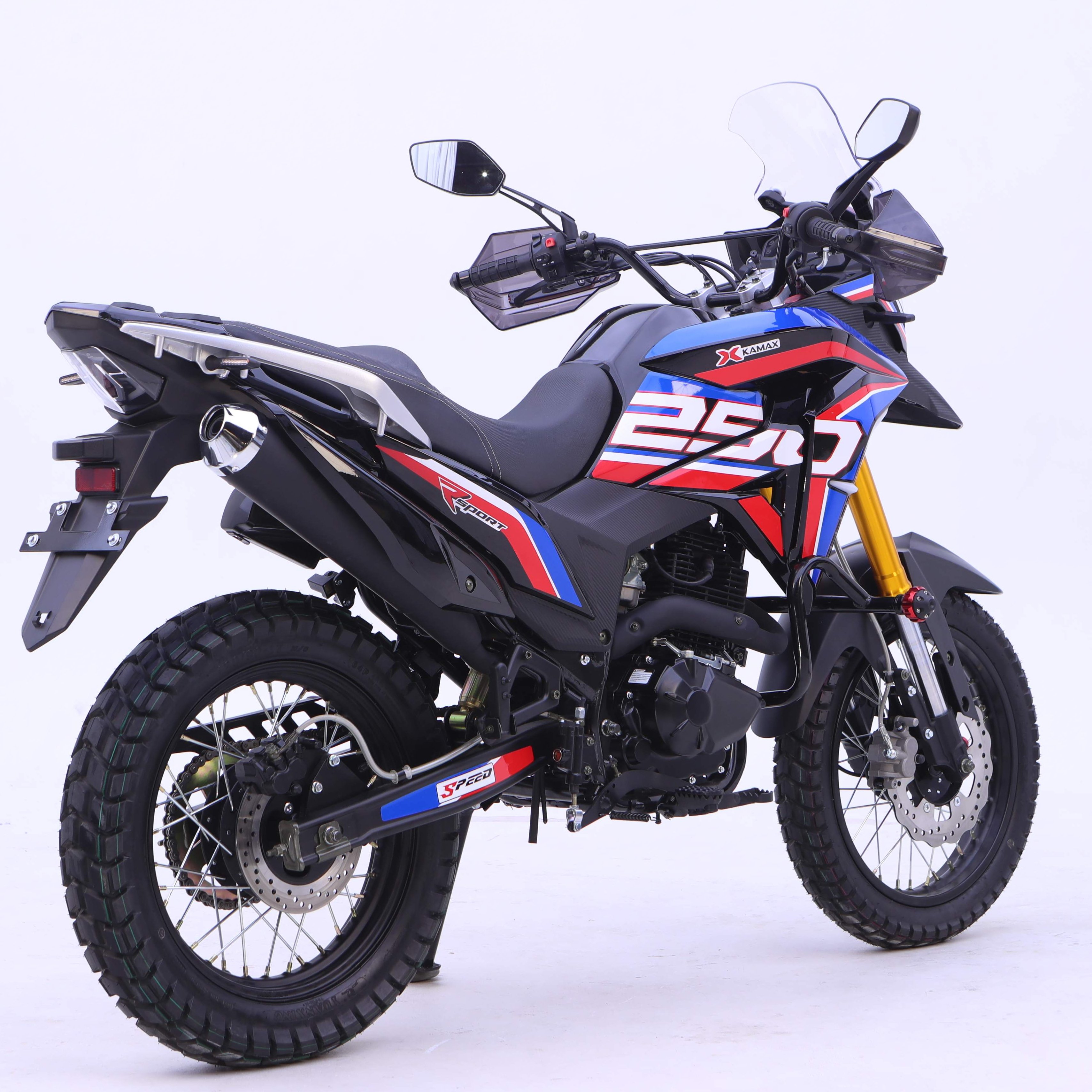 Cheap Price Motorcycle 2024 Petrol Bike 200cc Motorcycle Kamax Cross Motorcycle Adv Style Brake Disc LED Light