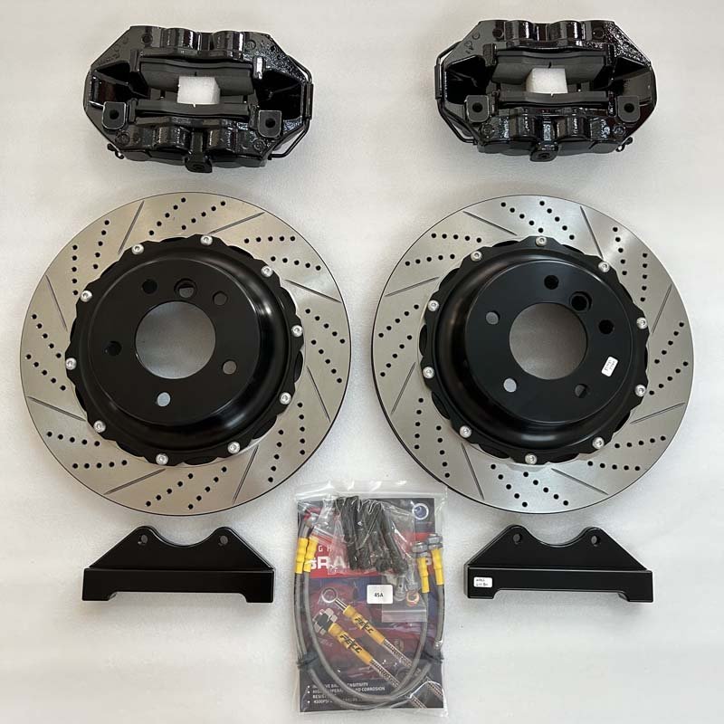 Jekit New Aluminum Anodizing 4/6 Piston Caliper Big Brake Kit for Volkswagen Polo GTI Compatible for BMW Toyota Audi Ford Front