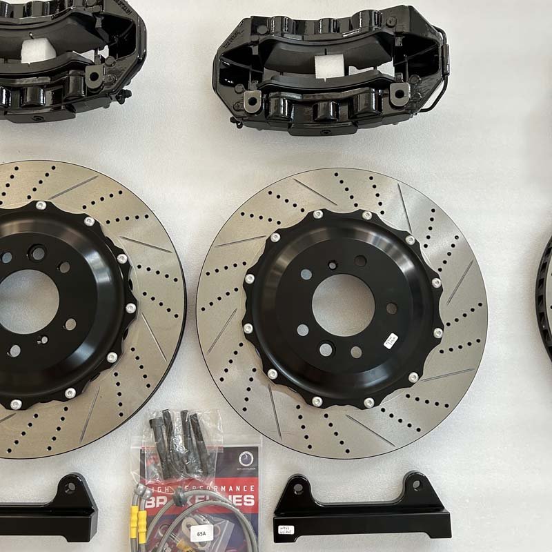 Jekit New Aluminum Anodizing 4/6 Piston Caliper Big Brake Kit for Volkswagen Polo GTI Compatible for BMW Toyota Audi Ford Front