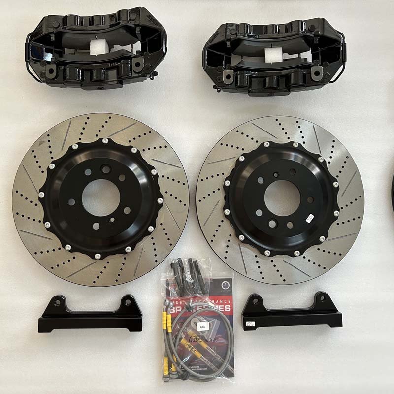 Jekit New Aluminum Anodizing 4/6 Piston Caliper Big Brake Kit for Volkswagen Polo GTI Compatible for BMW Toyota Audi Ford Front