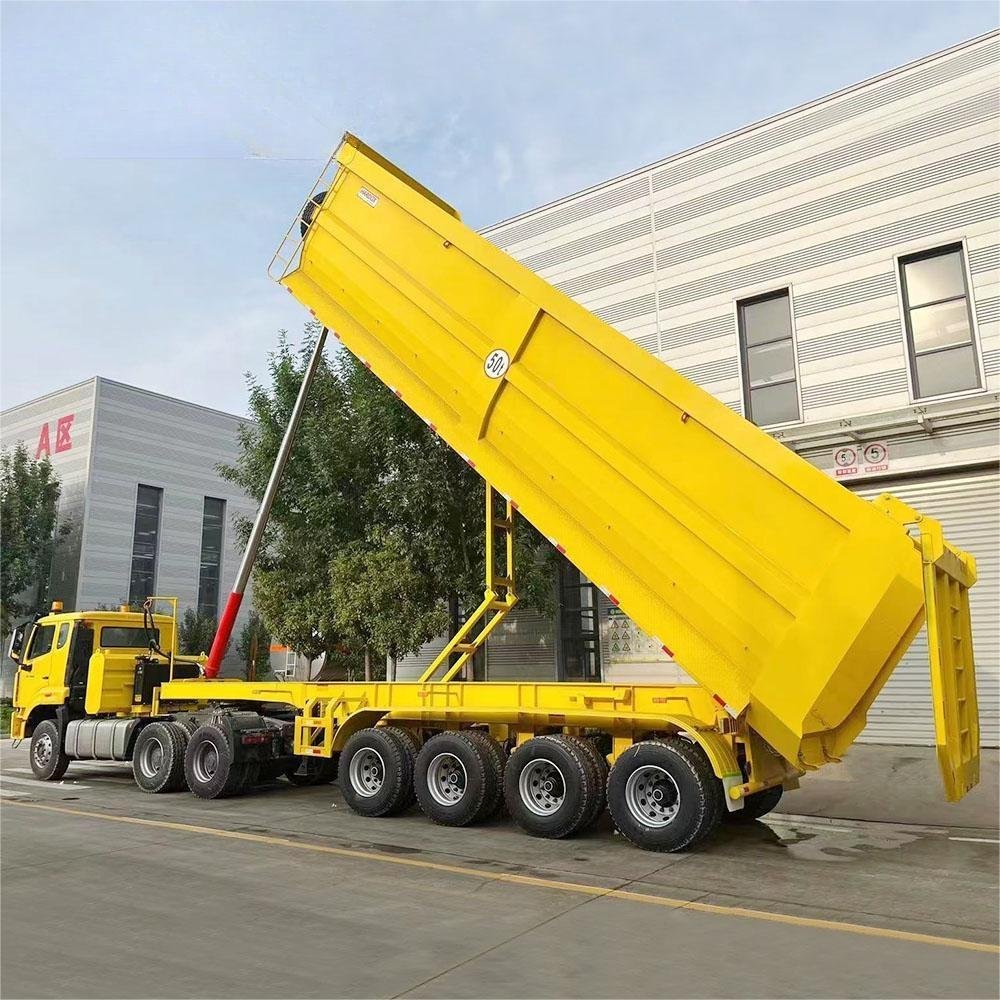 Best Price End Dump Tipping Tipper Sand Ore Dumper Box Van Semi Truck Trailer for Sale