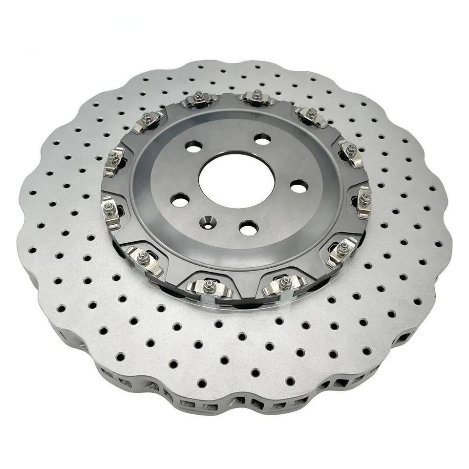 390*36mm 4G0615301E Front Brake Disc 2-piece Floating Brake Disc Drilled and Slotted Brake Disc for
