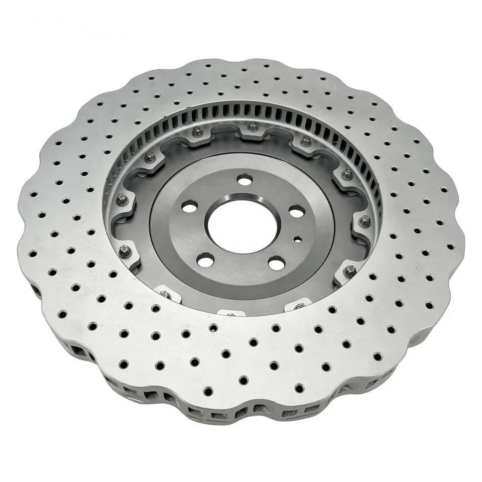 390*36mm 4G0615301E Front Brake Disc 2-piece Floating Brake Disc Drilled and Slotted Brake Disc for