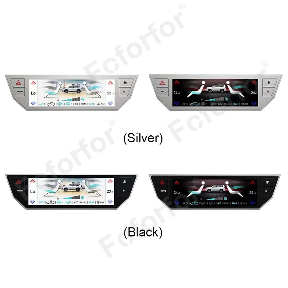 Car Radio for Toyota Land Cruiser Prado 2018-2023 Air Conditioner Control Screen Climate Board Head Unit Stereo Carplay