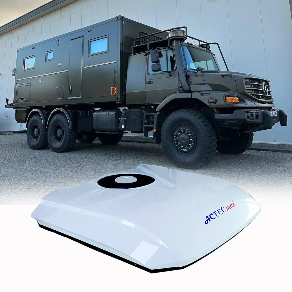 Customized ACTECmax Whole Machine 24V Auto Parking Air Conditioner AC.161.097.01 R134a 2300W 12V Truck Vans RV AC Rooftop Unit