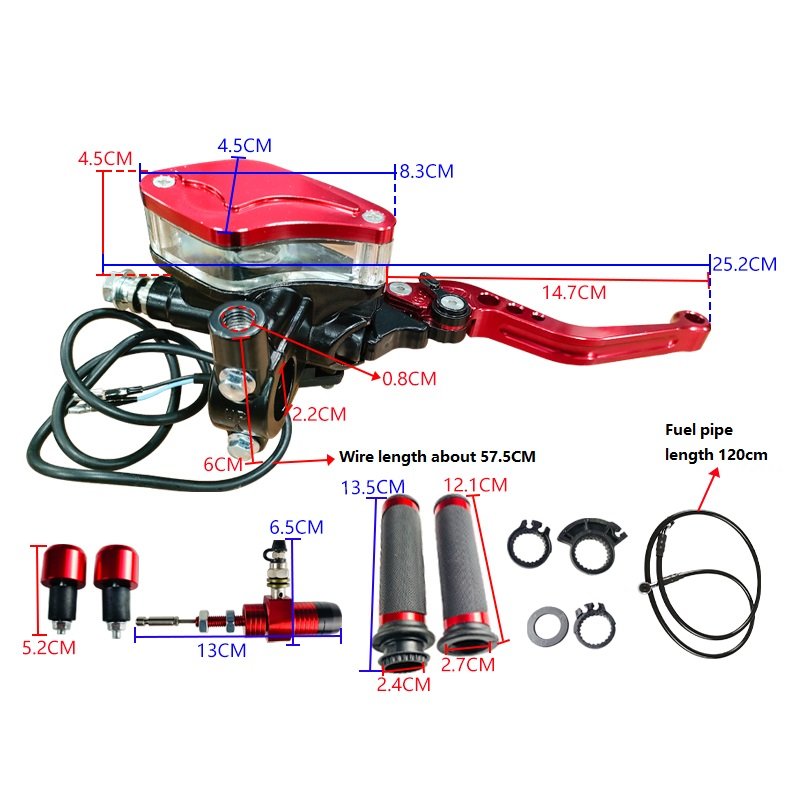 CNC Aluminum Mango Adjustable Brake Oil Pump New Condition Upper Brake Pump for Motorcycle Modification Manufacturing Part