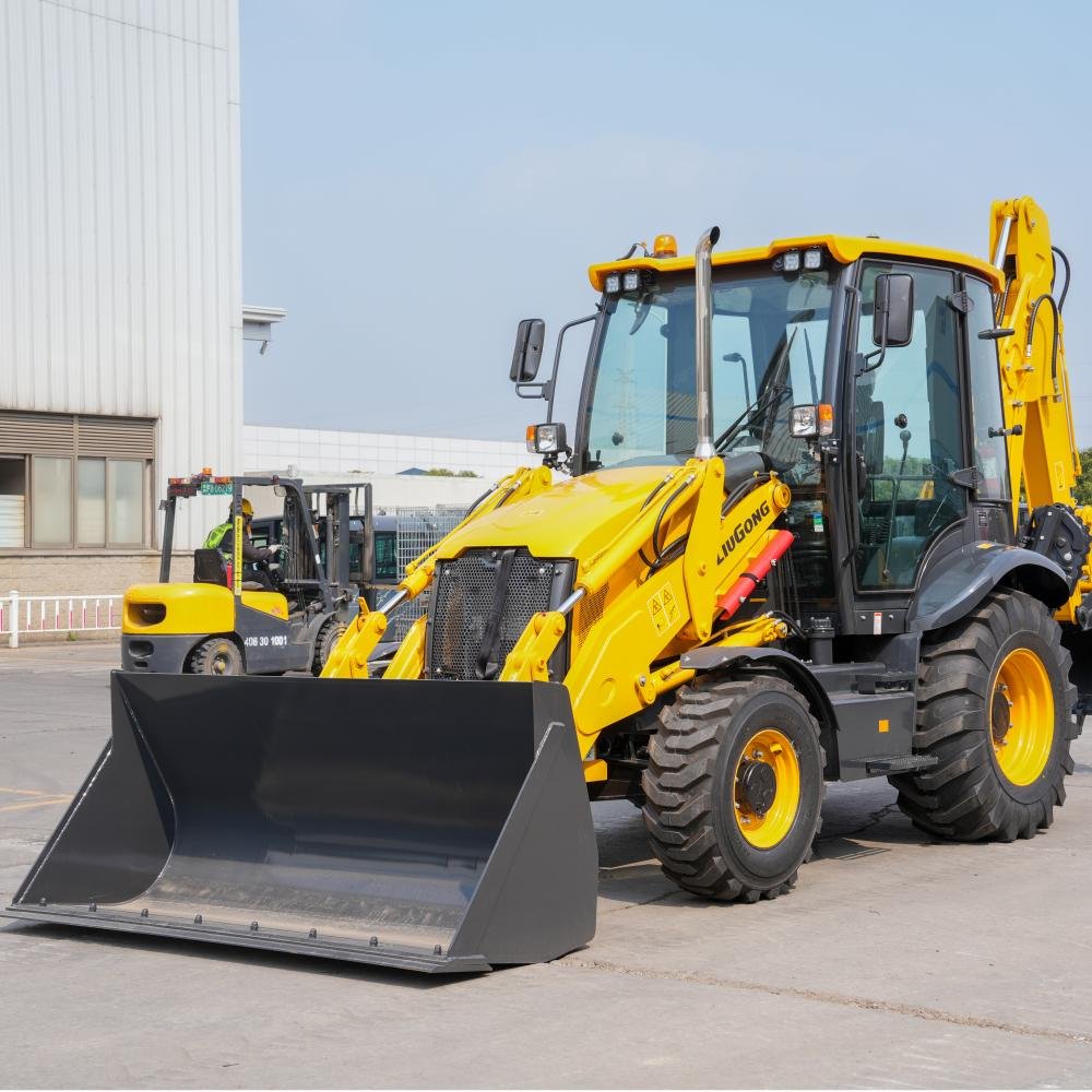 LIUGONG New 766A 4x4 Backhoe Loader Digger Excavator with Closed Cabin Heater and Air Conditioning Factory Price