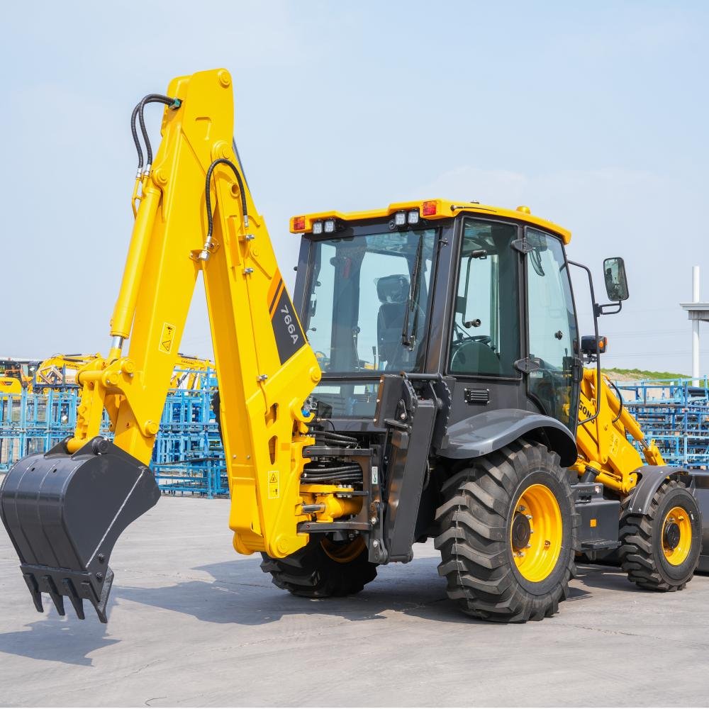 LIUGONG New 766A 4x4 Backhoe Loader Digger Excavator with Closed Cabin Heater and Air Conditioning Factory Price