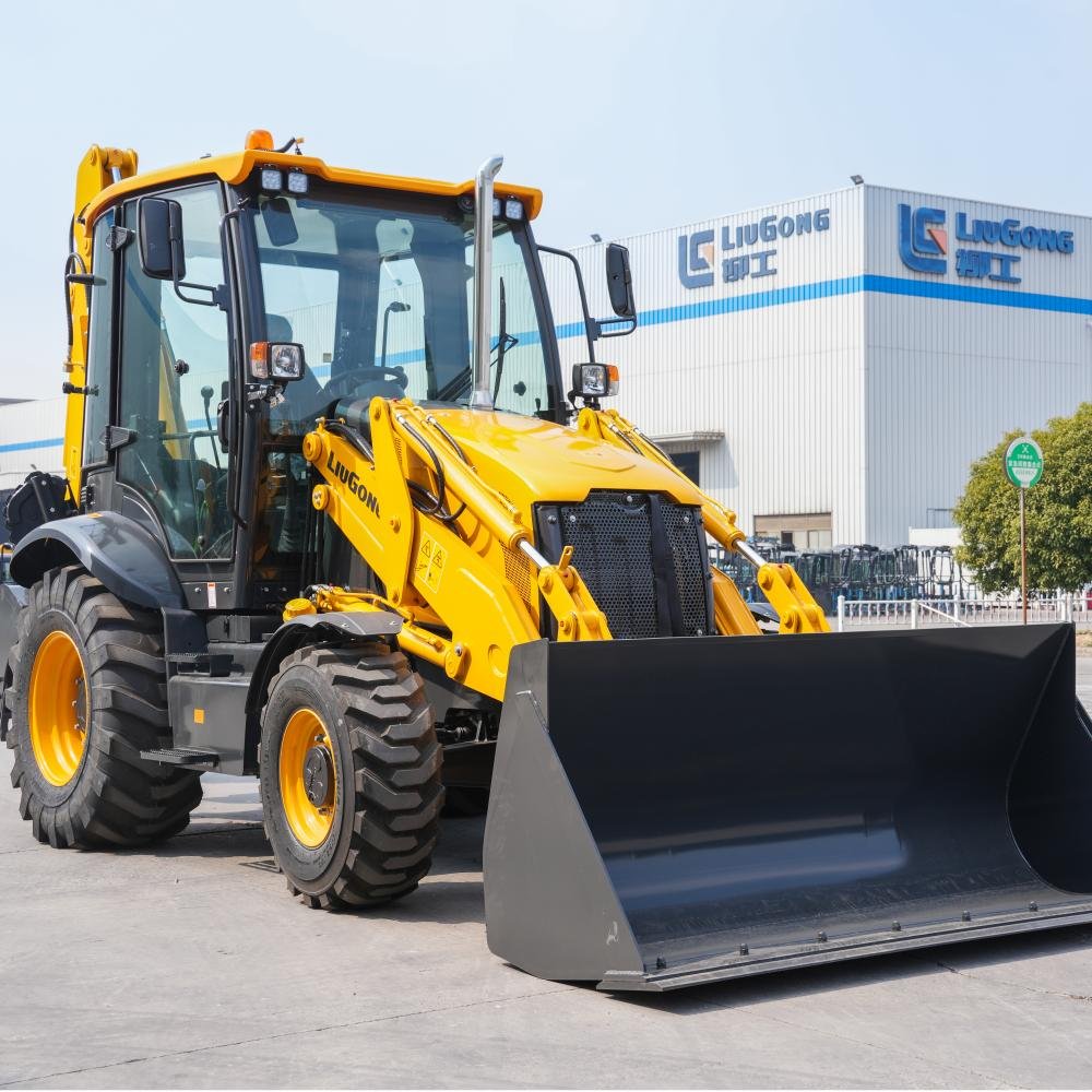 LIUGONG New 766A 4x4 Backhoe Loader Digger Excavator with Closed Cabin Heater and Air Conditioning Factory Price