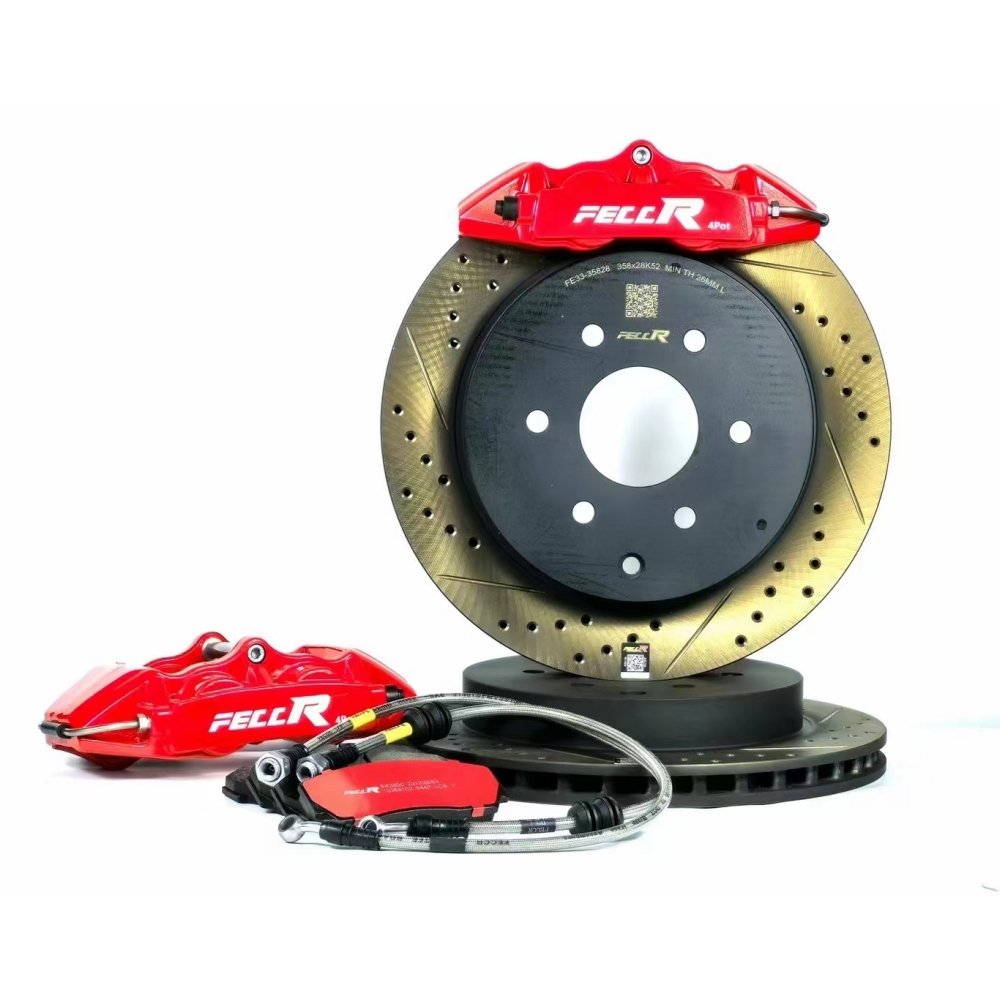 FECCR Front 6 Piston Rear 362x32mm 4 Piston Brake 358*28mm Caliper Kit Auto Brake System for Nissan Patrol Y62 18inch Wheel