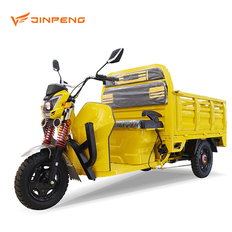 Cargo Electric Agricultural Tricycle JINPENG2021 Heavy Duty Adult Truck 5 Wheels 60V Front & Rear Disc Brake Open Tricycle 45ah