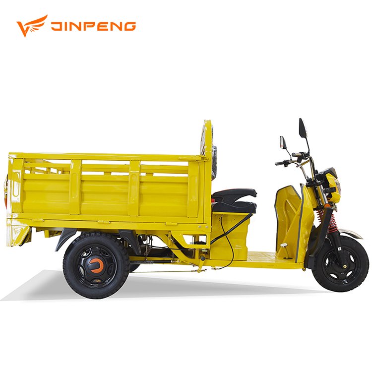 Cargo Electric Agricultural Tricycle JINPENG2021 Heavy Duty Adult Truck 5 Wheels 60V Front & Rear Disc Brake Open Tricycle 45ah