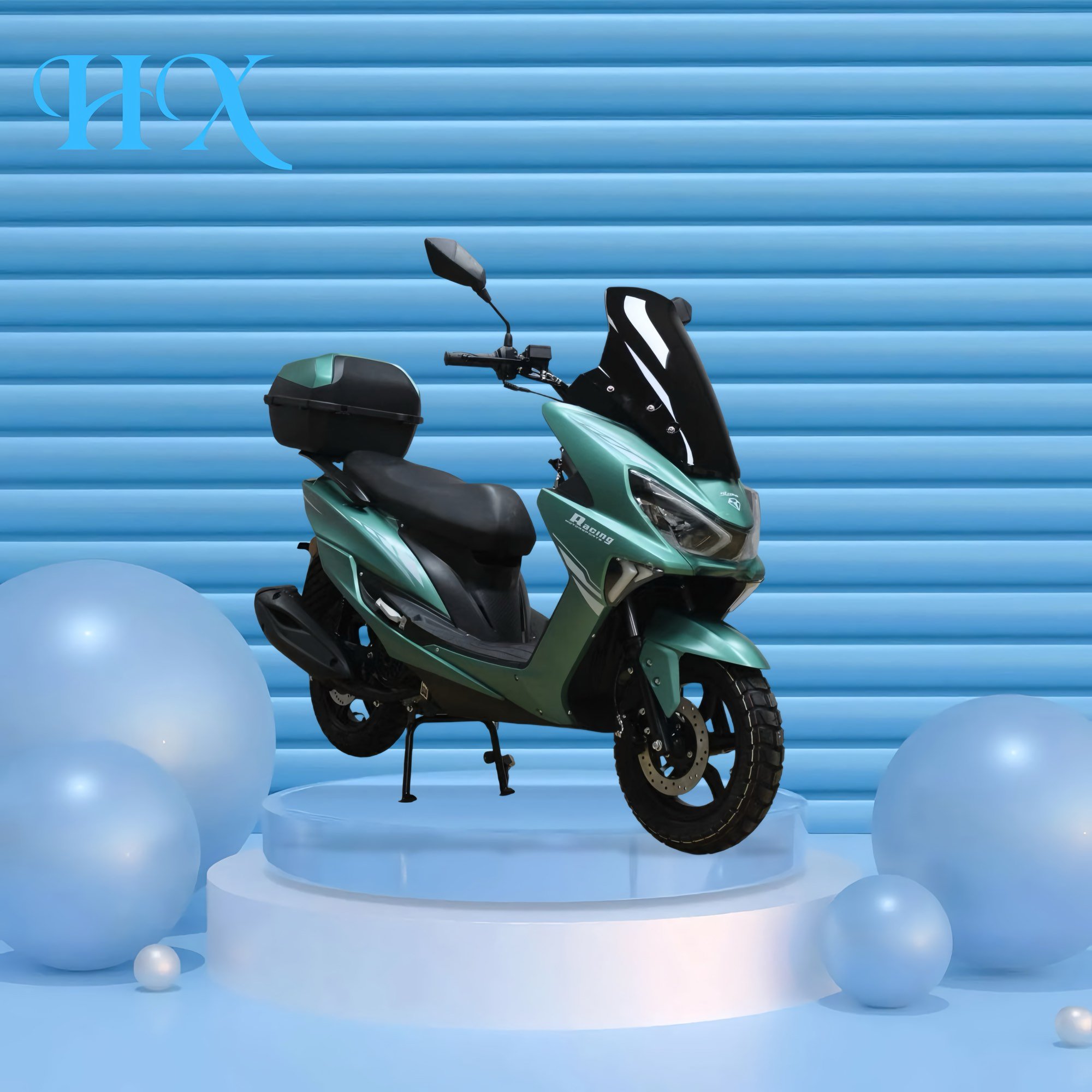 HX Factory 150CC Gasoline Scooter Best Selling Motorcycle Off-Road 2 Aluminum Wheels Scooter Disc Drum Brake Scooter for Adults