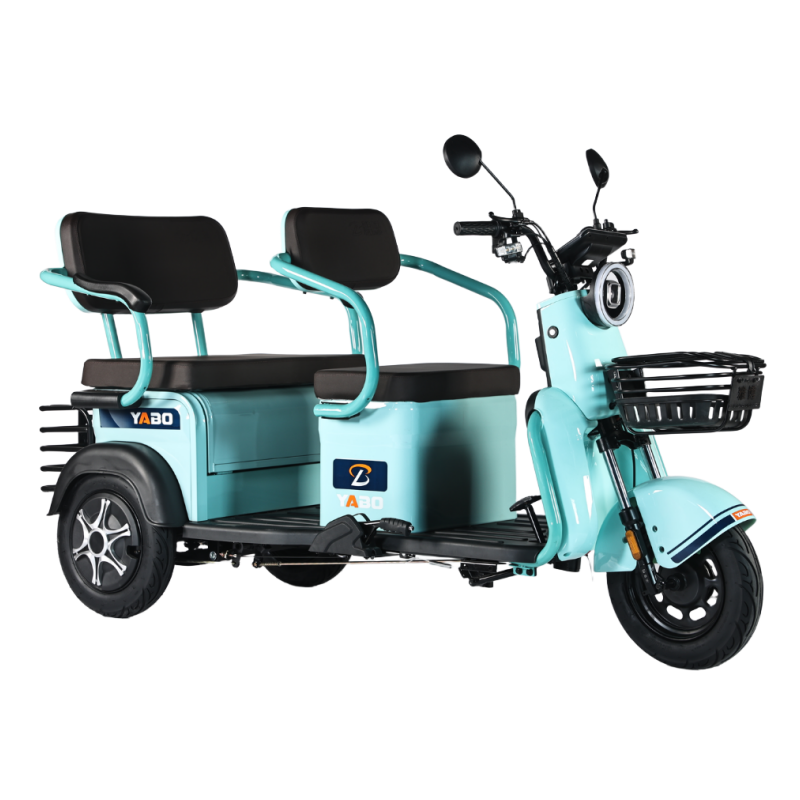 Reliable Efficient Electric Tricycle for Passenger Transport 48V Voltage Open Body with Front Rear Drum Brake System Safe Secure