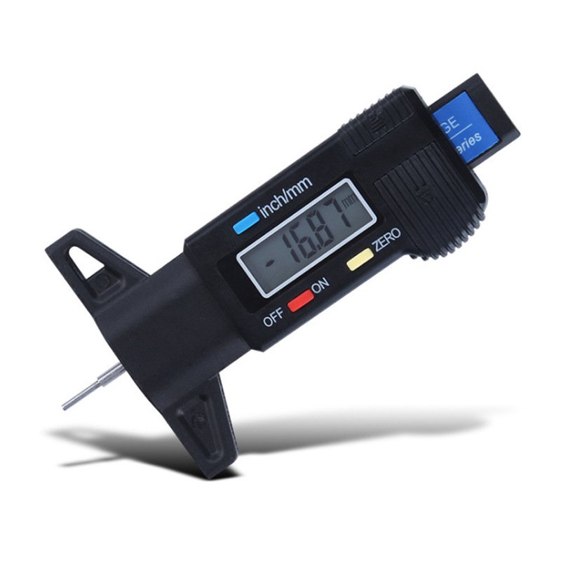 Hot Sale Car Tyre Thickness Gauges Tread Brake Pad Wear Detection Meter Measurer Tool LCD Display Digital Tire Tread Depth Gauge