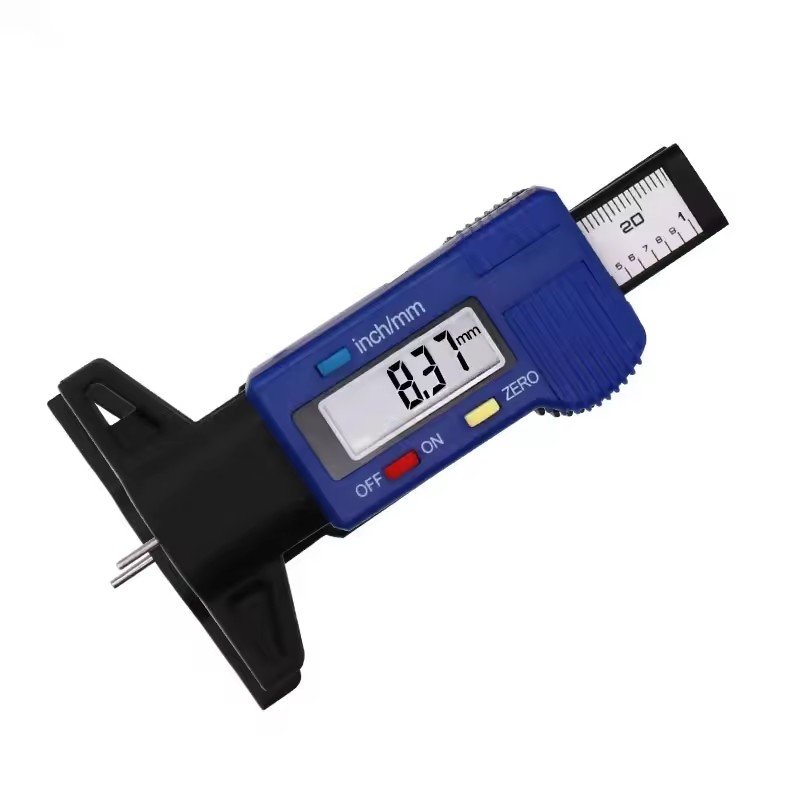 Hot Sale Car Tyre Thickness Gauges Tread Brake Pad Wear Detection Meter Measurer Tool LCD Display Digital Tire Tread Depth Gauge