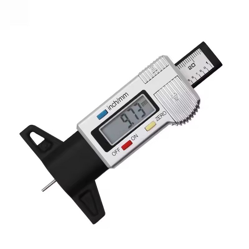 Hot Sale Car Tyre Thickness Gauges Tread Brake Pad Wear Detection Meter Measurer Tool LCD Display Digital Tire Tread Depth Gauge