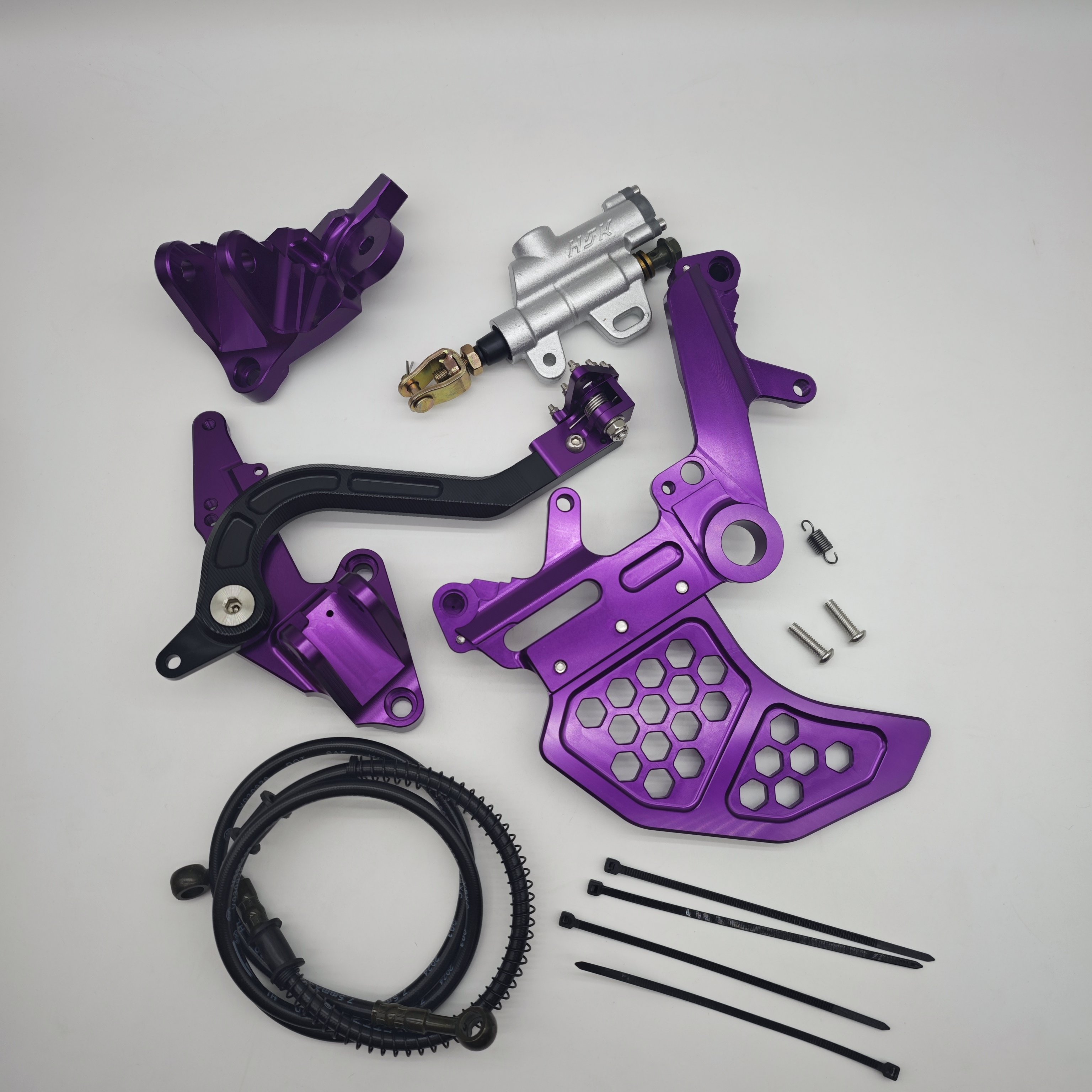 Foot Brake Assemble With Left Bracket With Dual Caliper Guard for Surron Ultra Bee