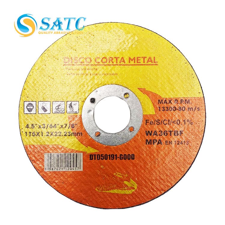SATC 4.5 Inch Diamond Abrasive Cut off Wheel 115mm Cutting Disc for Metal and Stainless Steel Made of Aluminium Oxide