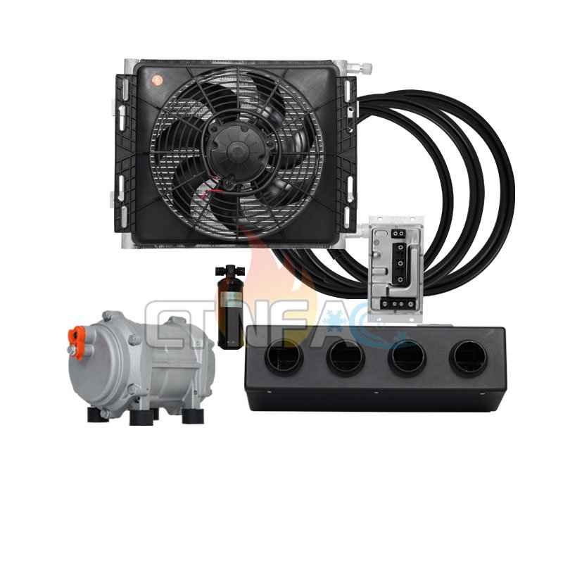 China Factory Car Air Conditioning System Parking Air Conditioner 12v 24v Dc Truck Parking Cooler Air Conditioner