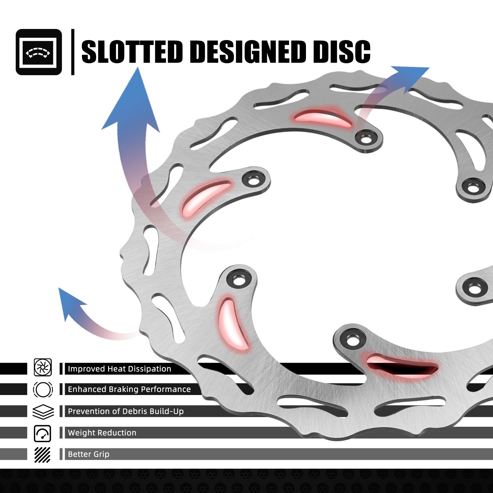 NiceCNC 260mm Front Brake Disc Brake Rotor for Gas Gas EX EC MC 125 150 250 300 2021-2022