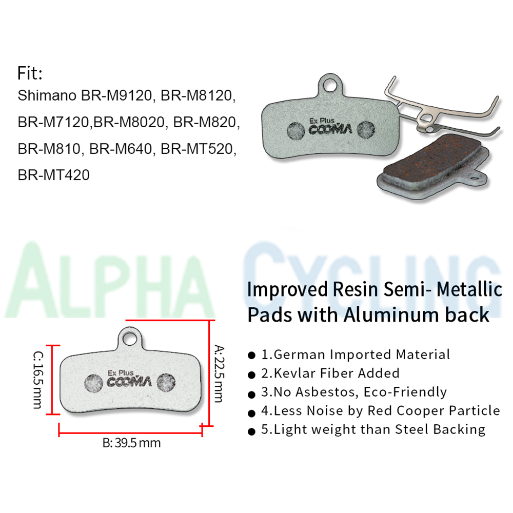 Ex Plus Bicycle Disc Brake Pads for SHIMANO M8120 M7120 MT520 MT420 Saint M810 M820 ZEE M640 and Bengal