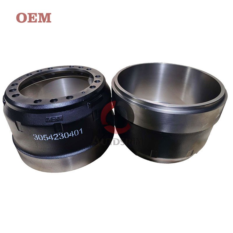 Factory Supply Heavy Truck Duty Spare Brake System Parts Cast Steel Brake Drum Trailer Parts OE 3054230401/3054230301