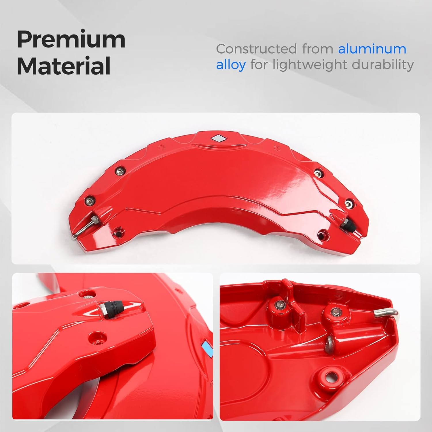 4Pcs for Tesla Cybertruck Brake Caliper Cover with Wheel Hub Aluminum Alloy Modification Accessories 12 Color Vinyl Wraps Covers
