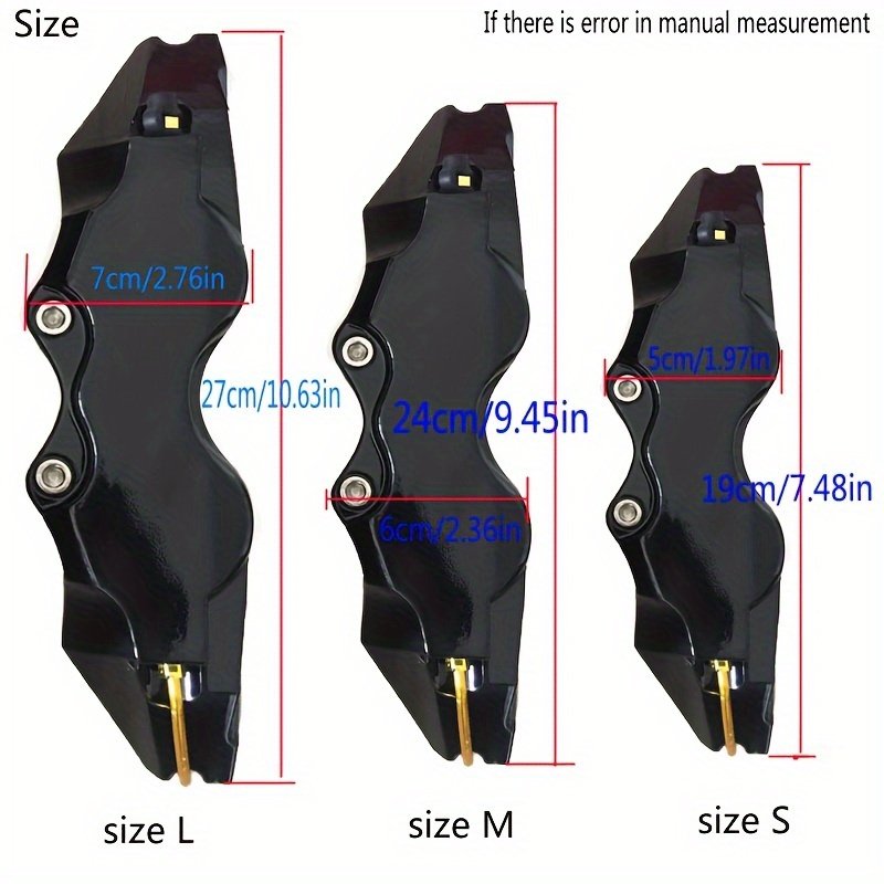4pcs ABS Green Plastic Motorsport Brake Caliper Cover New Condition Glue-Free Front and Rear Motorsport Sticker