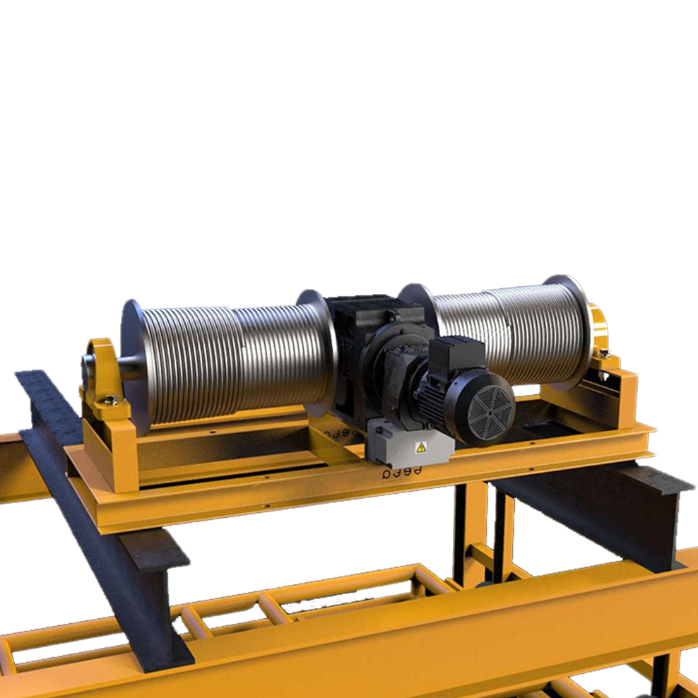 Theater PLC Smart Control Electrical Wire Rope Winch 220V with SEW Motor and Double Drum for Logistics