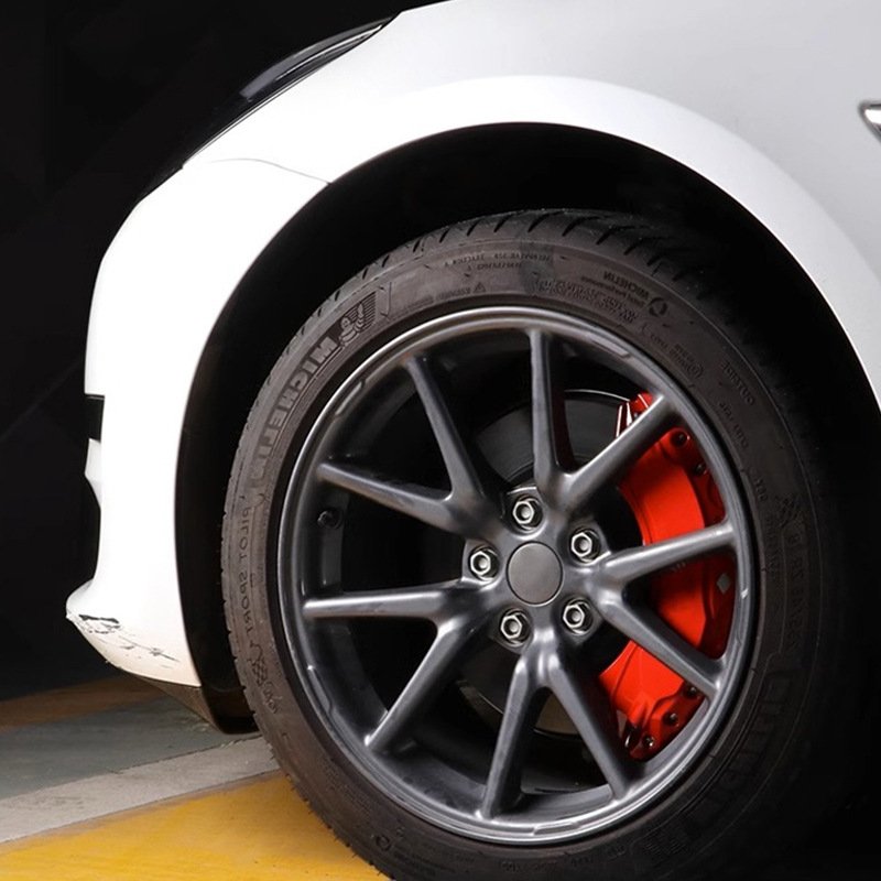 4 Pack 19/20/21 Inch Wheel Hub Size Red Brake Caliper Covers for Tesla Model 3 Model Y