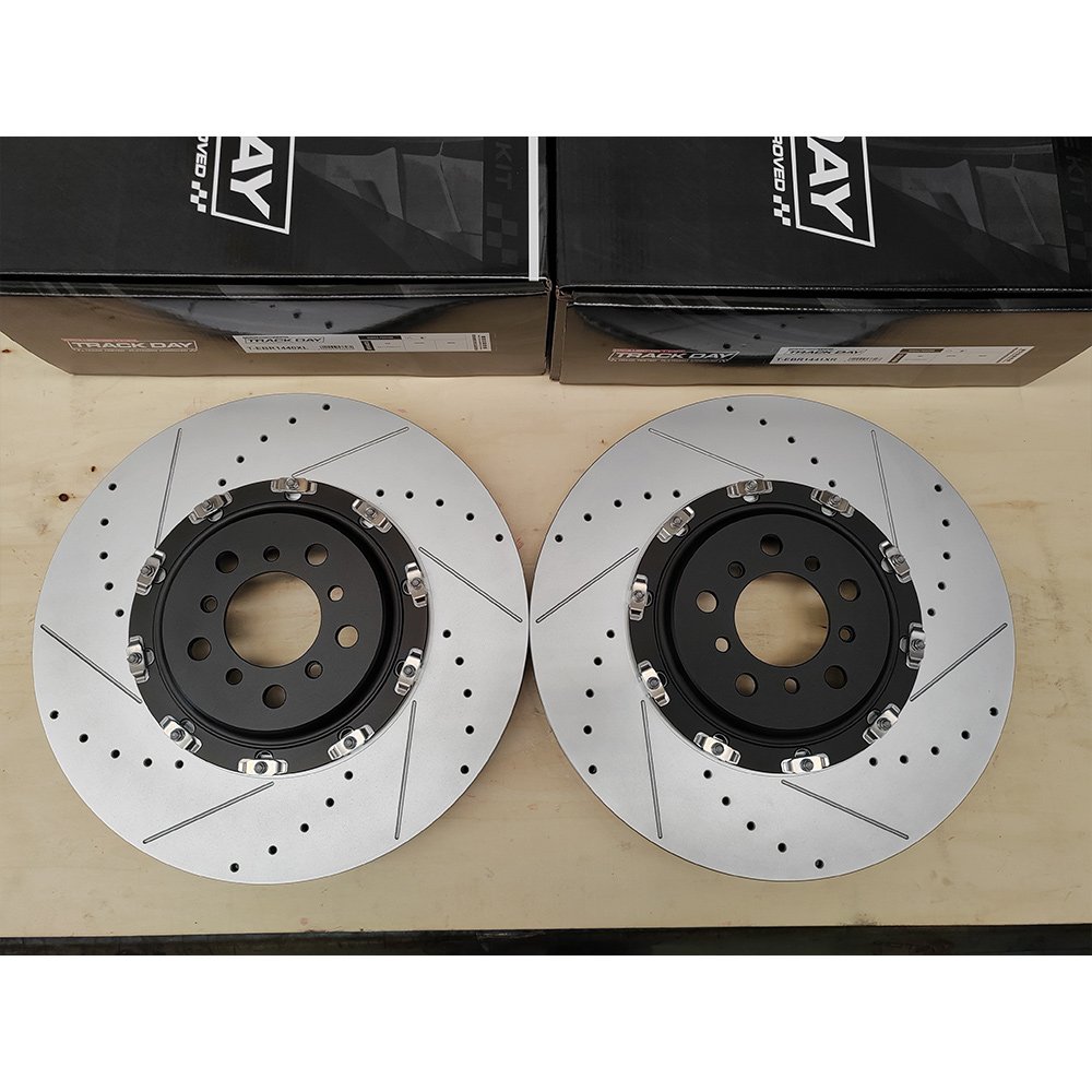 Power Stop AR84000 Floating Aluminum Center Hat Modified Kits Front Brake Disc Rotor for TESLA MODEL S