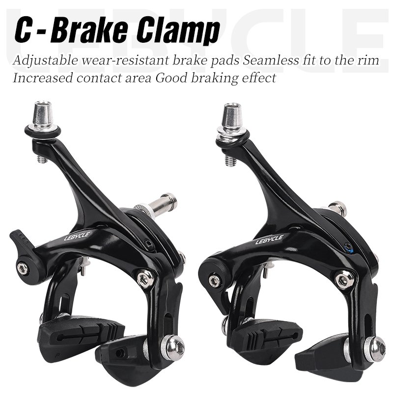 Lebycle Road Bike Caliper C- Brake Aluminum Alloy Bicycle Front Rear Cycling Brake Bike Brake Dual Pivot Caliper Accessories