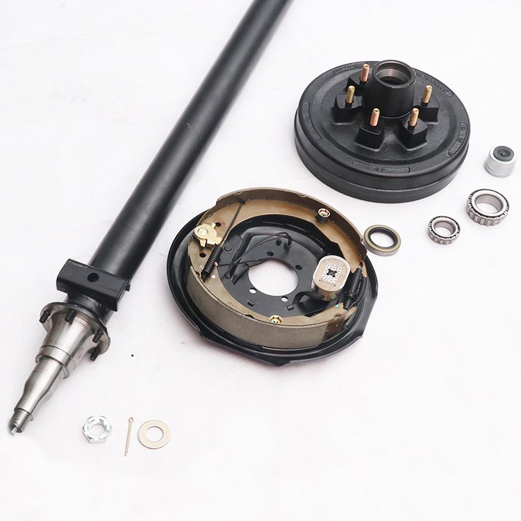 Factory Original Round Beam 6000 lb Electric or Hydraulic Drum Brake 6 on 5.5'' Drum Trailer Parts Kit