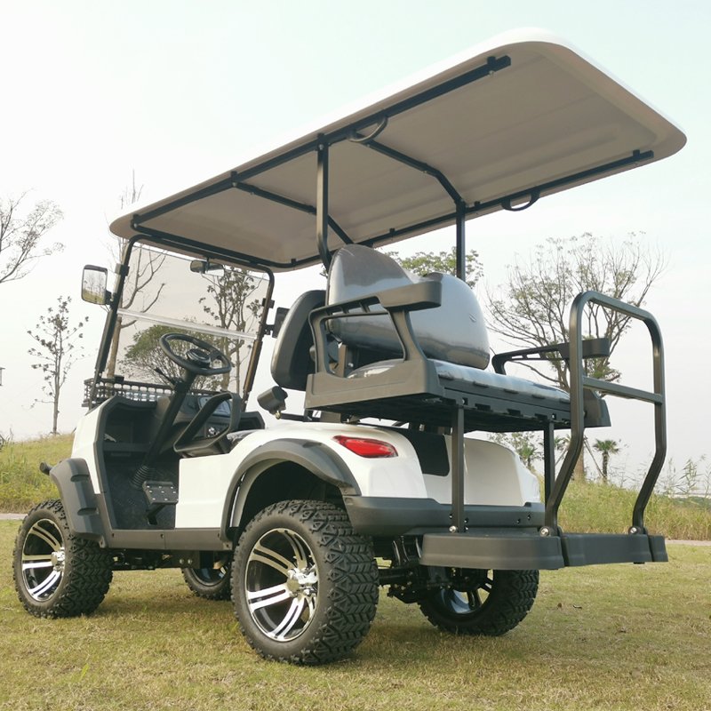 72V Lithium Battery 4KW/5KW/7KW AC Motor 4 Wheels Brake Front Disc Brake Electric 4 Passengers Lifted Golf Cart for Sale