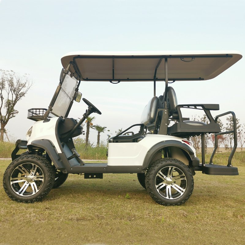 72V Lithium Battery 4KW/5KW/7KW AC Motor 4 Wheels Brake Front Disc Brake Electric 4 Passengers Lifted Golf Cart for Sale