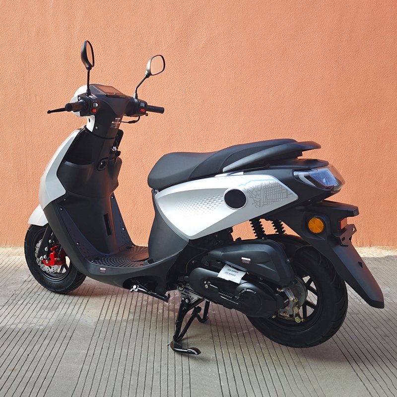 EC Certified 50 & 125cc Gasoline Scooter Powerful Road Moped with Front Disc Brake and 65km/h Max Speed ECU Ignition
