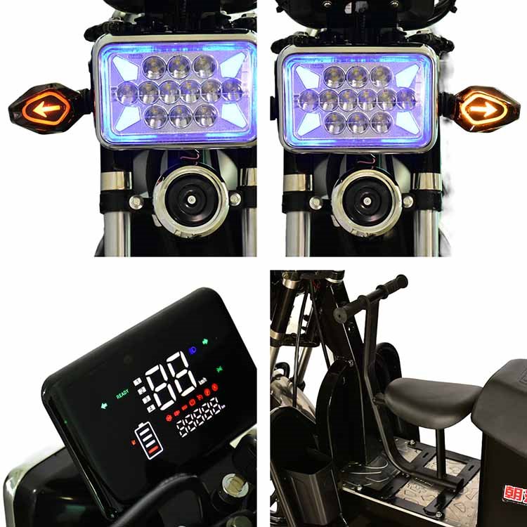 Reliable 48V/60V/72V High-Speed Electric Motorcycles Adults Durable 55Kg Load-Bearing Hub Drum Brake System 1KW Motor Lithium