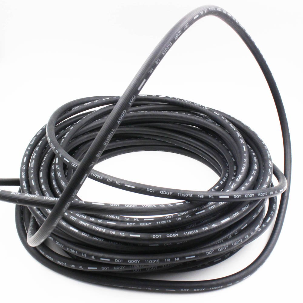 DOT Certificated 1/8" Hl Auto And Motorcycle Rubber Saej1401 Hydraulic Brake Hose Brake Oil Pipe