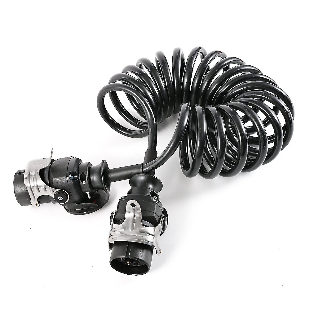 Good Quality Seven Way ABS Extended Spring Cable Air Brake System Trailer Plug Spiral Electrical Cable