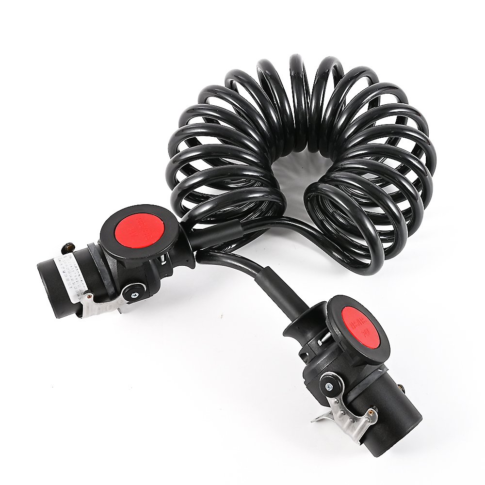 Good Quality Seven Way ABS Extended Spring Cable Air Brake System Trailer Plug Spiral Electrical Cable