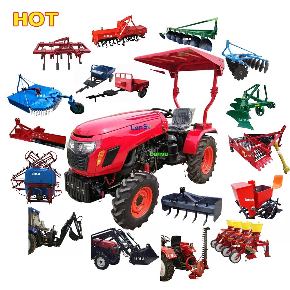 LANSU Chinese 60HP 4WD Tractors and Manufacturers Orchard Garden Agriculture diesel Mini Farm Tractor Tractors Price