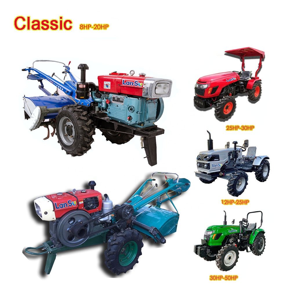 LANSU Chinese 60HP 4WD Tractors and Manufacturers Orchard Garden Agriculture diesel Mini Farm Tractor Tractors Price