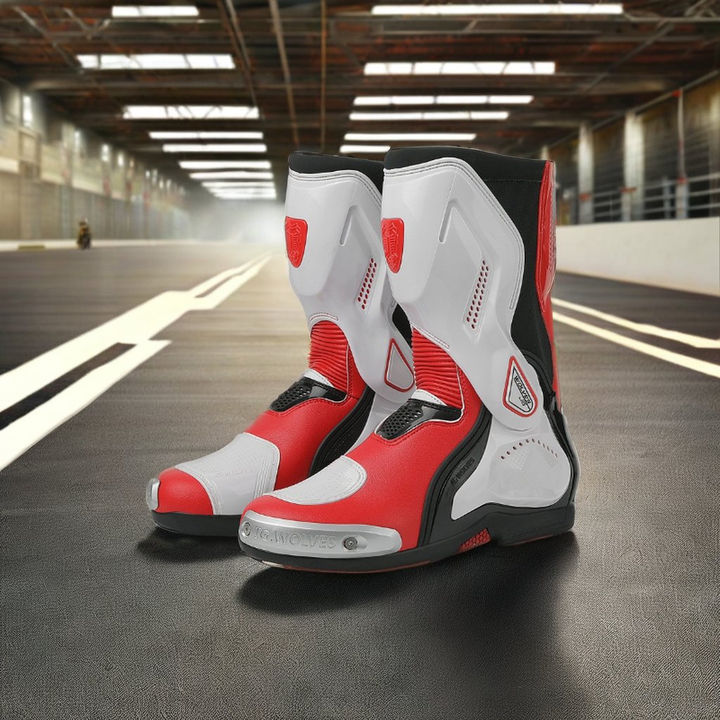 Genuine Cowhide Leather Motorbike Touring Shoes High Quality Custom Made Sportswear Available in All Sizes for Adults