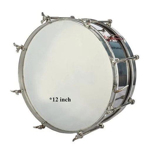 White Nickel Steel Quality Heavy 6.5inch Bass Side Drum Round