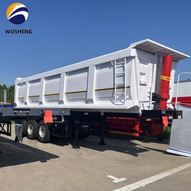 Factory Priced U-Shaped Hydraulic Cylinder 3-Axle Dump Tipper Rear for Truck Trailers 3axle Dump Tipper Rear Dump Semi-Trailer