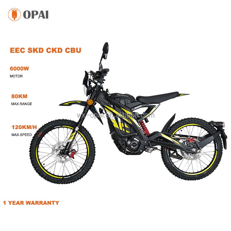 OPAI 6000W 72V35ah Electric Dirt Bike New Design Brushless Motor Off-road Motorcycles Electric Cross Bike