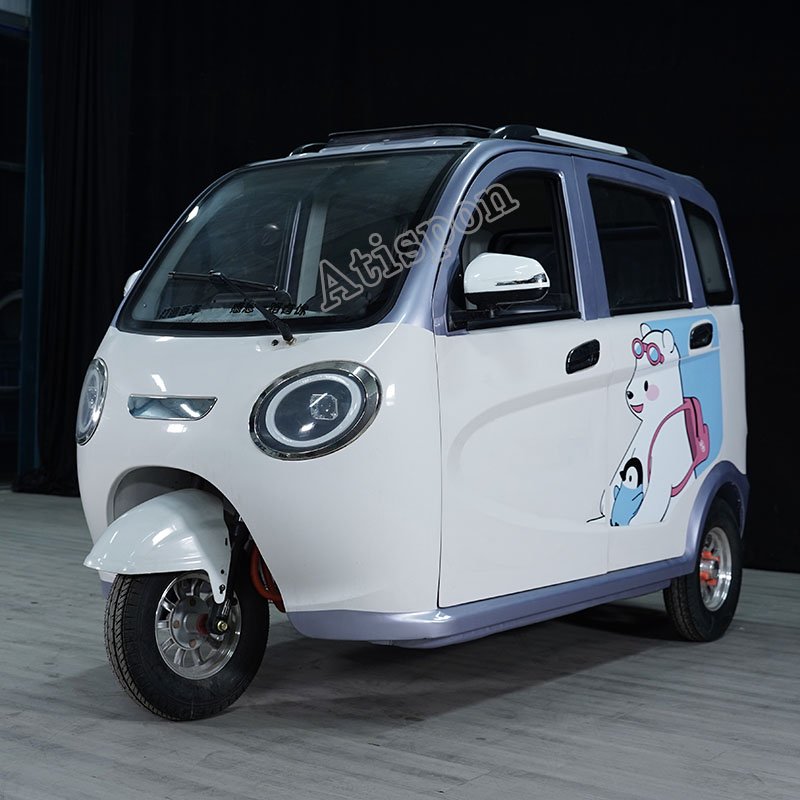 Enclosed Mobility 3 Wheel Electric Scooter Camper 4 Person Mini Trike Electric Tricycle With Cabin